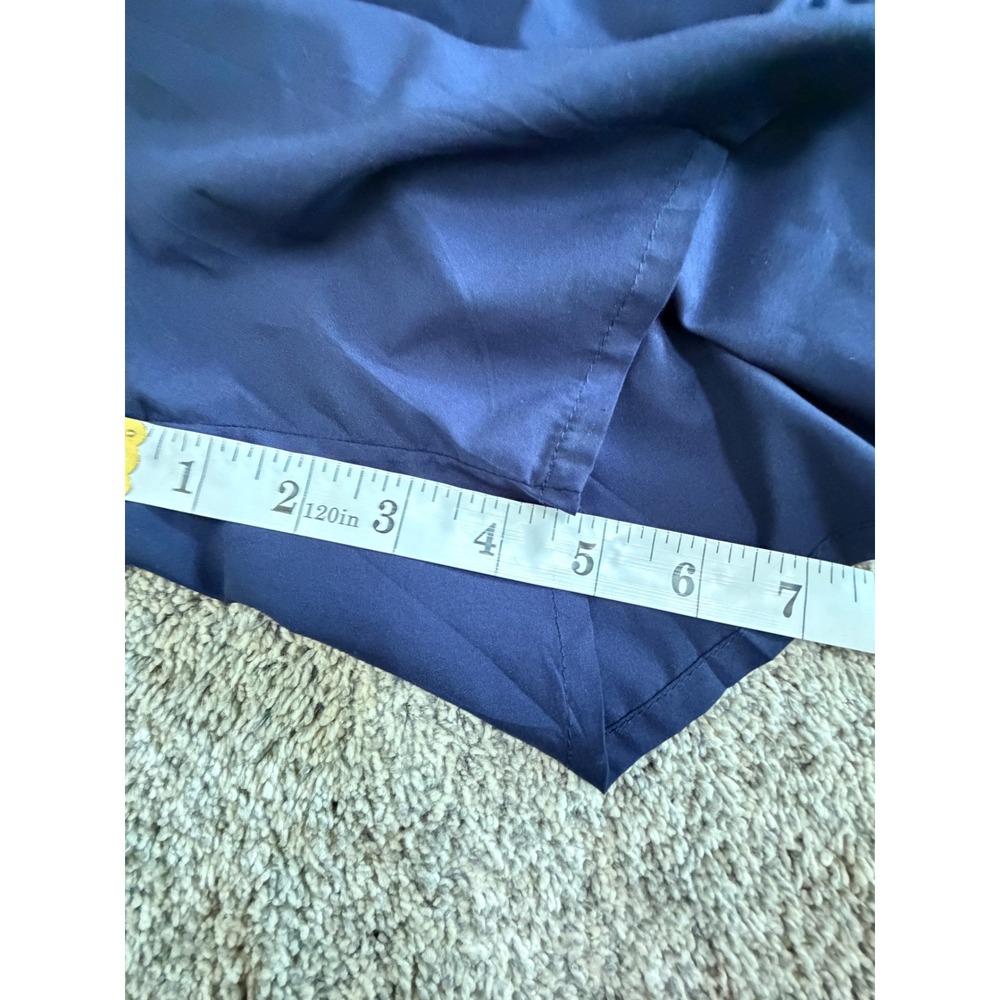 Mens Navy Blue Athletic Running Shorts Elastic Waist Mesh Back Pockets Size M - Picture 5 of 6